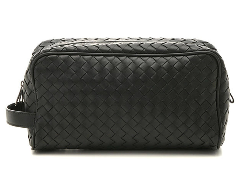 BOTTEGA VENETA Bag Clutch Intrecciato Black Calfskin MY